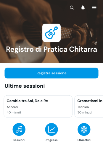 Applicazione per il Monitoraggio della Pratica con la Chitarra