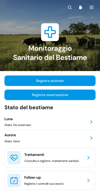 Applicazione per il Monitoraggio della Salute dei Bovini
