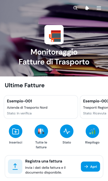 Applicazione per il Monitoraggio delle Fatture di Trasporto