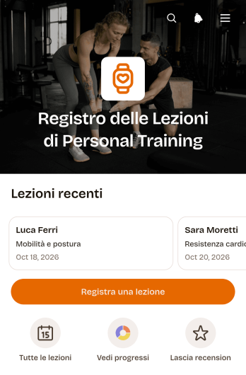 Applicazione per il Monitoraggio delle Lezioni di Allenamento Personale