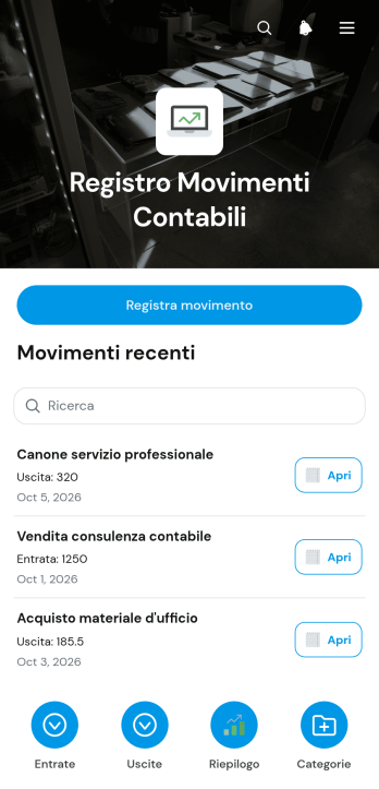 Applicazione per il Monitoraggio delle Registrazioni Contabili