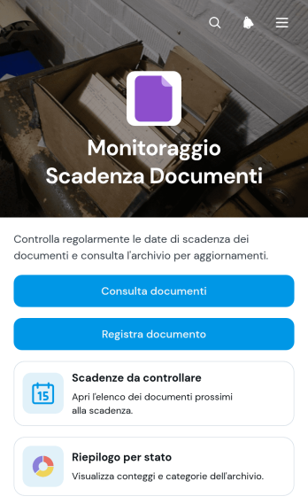 Applicazione per il Monitoraggio delle Scadenze dei Documenti
