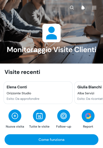 Applicazione per il Monitoraggio delle Visite ai Clienti
