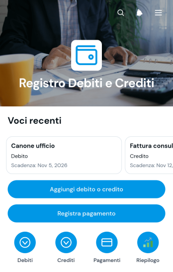 Applicazione per il Monitoraggio di Debiti e Crediti