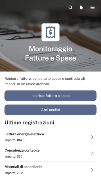 Applicazione per il Monitoraggio di Fatture e Spese