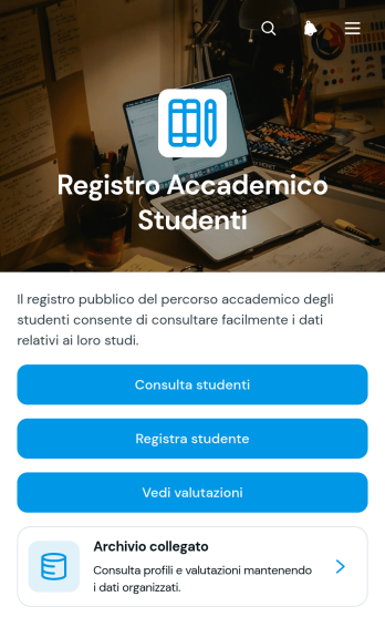 Applicazione per il Registro Accademico degli Studenti