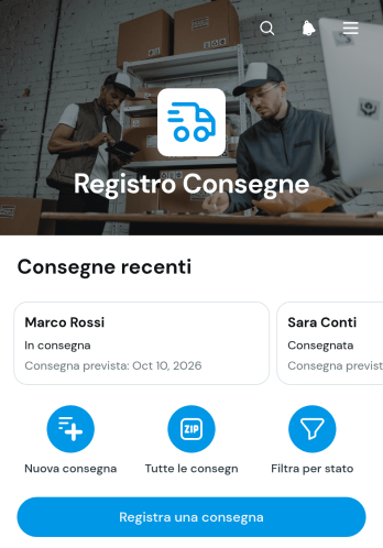 Applicazione per il Registro delle Consegne dei Pacchi