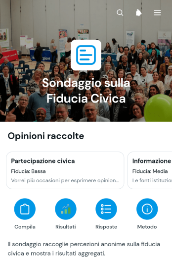 Applicazione per il Sondaggio sulla Fiducia Civica