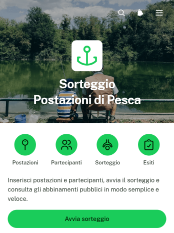 Applicazione per il Sorteggio delle Postazioni di Pesca