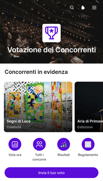 Applicazione per il Voto dei Concorrenti