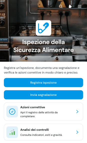 Applicazione per Ispezioni sulla Sicurezza Alimentare