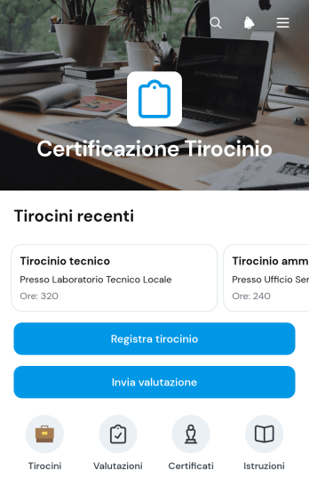 Applicazione per la Certificazione dei Tirocini