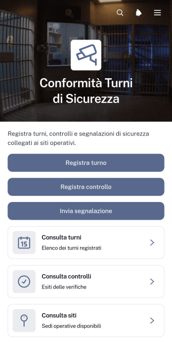 Applicazione per la Conformità dei Turni di Sicurezza