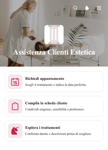 Applicazione per la Cura dei Clienti in Ambito Estetico
