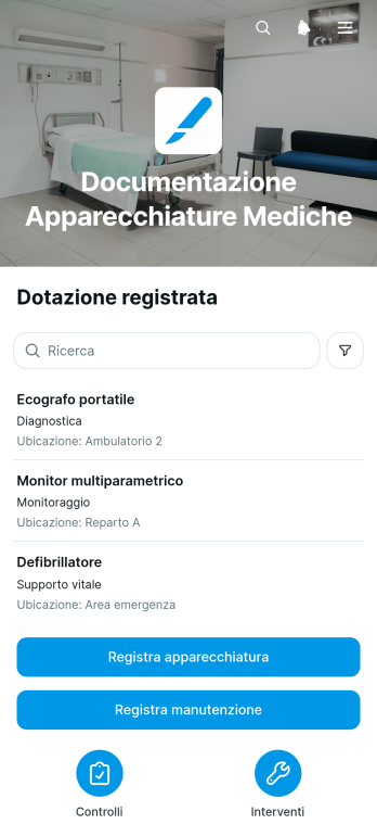 Applicazione per la Documentazione delle Apparecchiature Mediche