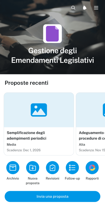 Applicazione per la Gestione degli Emendamenti Legislativi