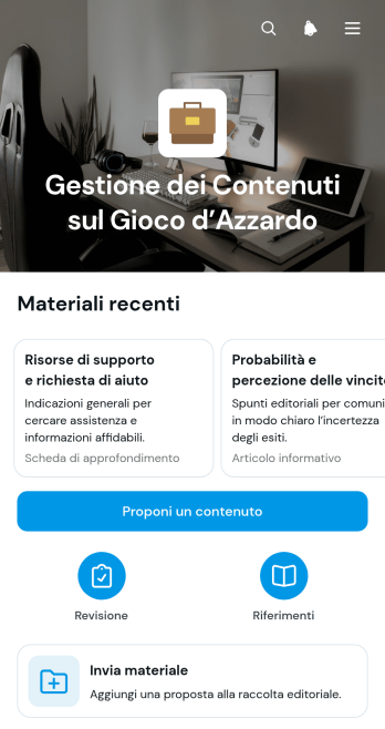 Applicazione per la Gestione dei Contenuti sul Gioco d’Azzardo