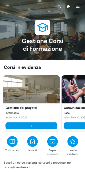 Applicazione per la Gestione dei Corsi di Formazione
