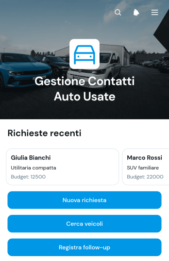 Applicazione per la Gestione dei Lead di Auto Usate