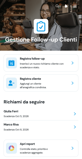 Applicazione per la Gestione dei Ricontatti con i Clienti