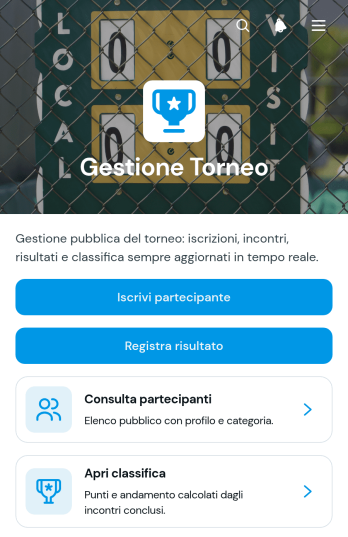 Applicazione per la Gestione dei Tornei