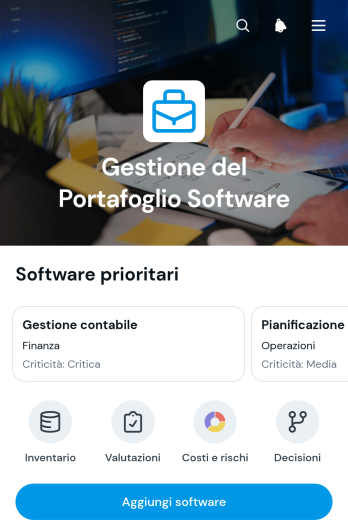 Applicazione per la Gestione del Portafoglio dei Programmi Informatici
