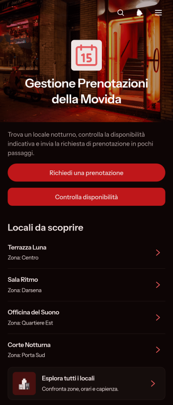 Applicazione per la Gestione delle Prenotazioni dei Locali Notturni