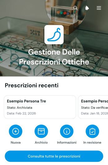 Applicazione per la Gestione delle Prescrizioni Ottiche