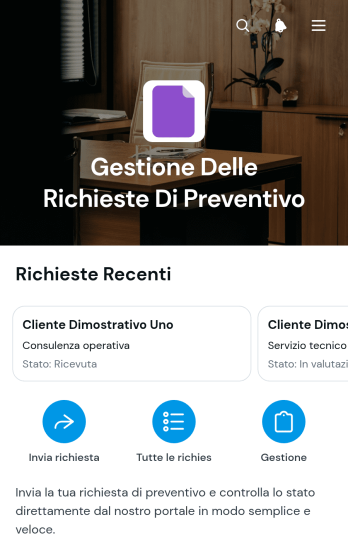 Applicazione per la Gestione delle Richieste di Preventivo