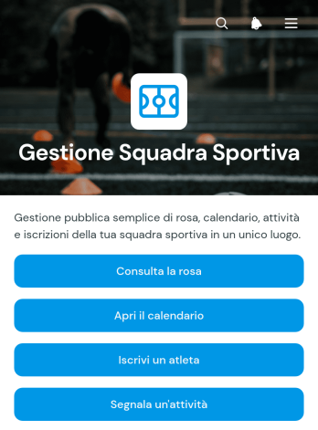 Applicazione per la Gestione di Squadre Sportive