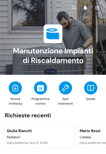 Applicazione per la Manutenzione degli Impianti di Riscaldamento