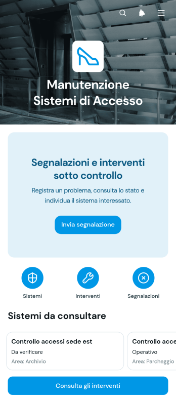 Applicazione per la Manutenzione dei Sistemi di Accesso