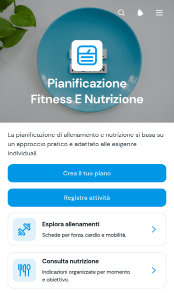 Applicazione per la Pianificazione della Forma Fisica e della Nutrizione