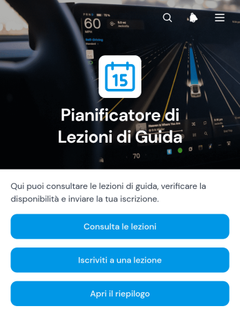 Applicazione per la Pianificazione delle Lezioni di Guida