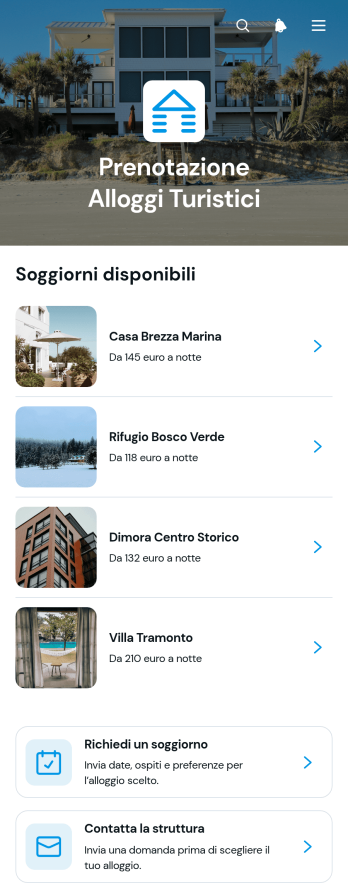 Applicazione per la Prenotazione di Case Vacanza
