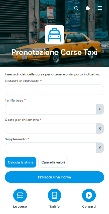 Applicazione per la Prenotazione di Corse in Taxi