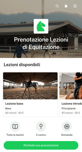 Applicazione per la Prenotazione di Lezioni di Equitazione