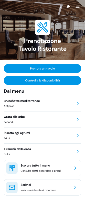 Applicazione per la Prenotazione di Tavoli al Ristorante