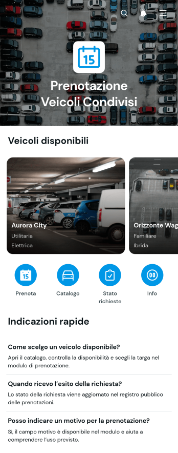 Applicazione per la Prenotazione di Veicoli Condivisi