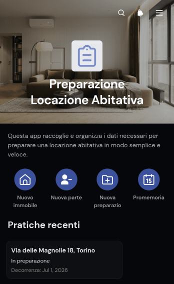 Applicazione per la Preparazione della Locazione Residenziale
