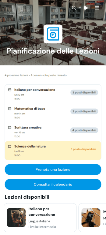 Applicazione per la Programmazione delle Lezioni