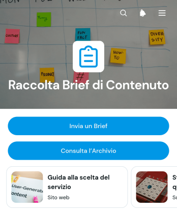 Applicazione per la Raccolta delle Specifiche sui Contenuti