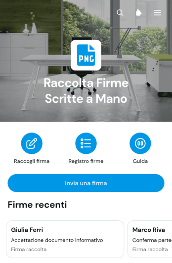 Applicazione per la Raccolta di Firme Autografe