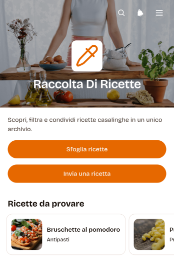 Applicazione per la Raccolta di Ricette