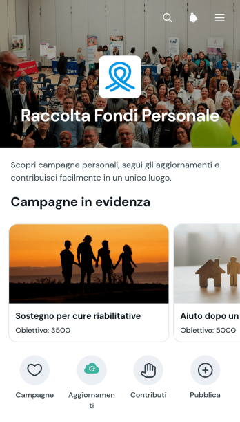 Applicazione per la Raccolta Fondi Personale