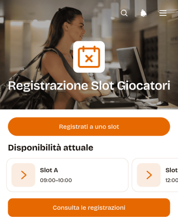 Applicazione per la Registrazione dei Giocatori alle Fasce Orarie