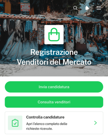 Applicazione per la Registrazione dei Venditori del Mercato