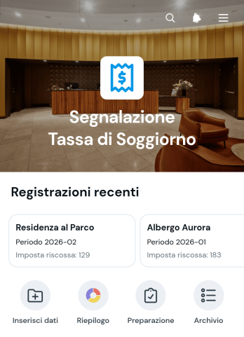 Applicazione per la Rendicontazione dell'Imposta di Soggiorno