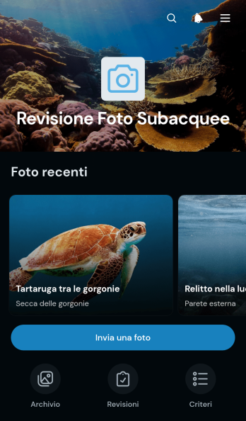 Applicazione per la Revisione di Foto Subacquee
