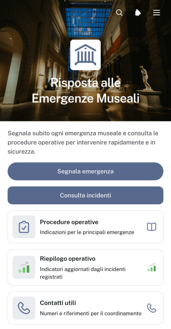 Applicazione per la Risposta alle Emergenze Museali